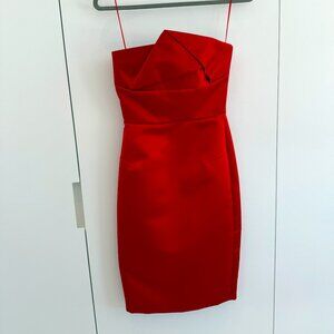 Roland Mouret Satin Red Dress